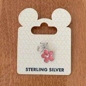 Disney Sterling Silver Hidden Mickey Flower Charm